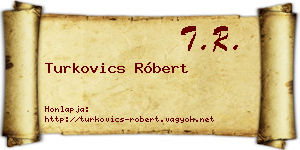 Turkovics Róbert névjegykártya