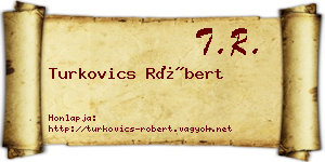 Turkovics Róbert névjegykártya