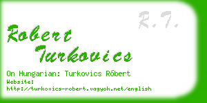 robert turkovics business card